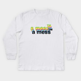 a mess Kids Long Sleeve T-Shirt